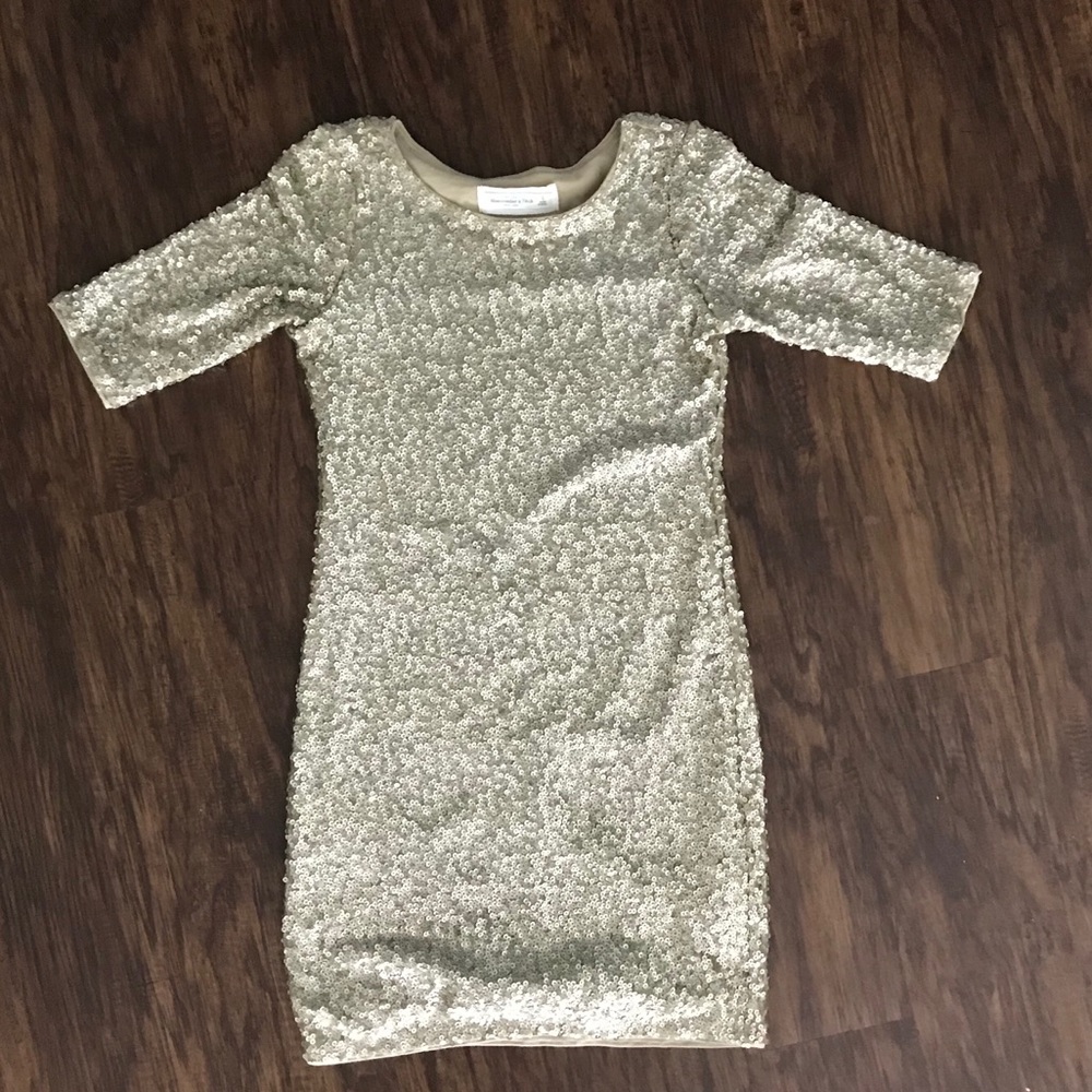 Gold sequin dress
